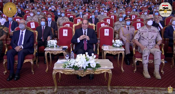 بالفيديو ..السيسى :العزيمة والإرادة وراء عودة الأراضى المصرية