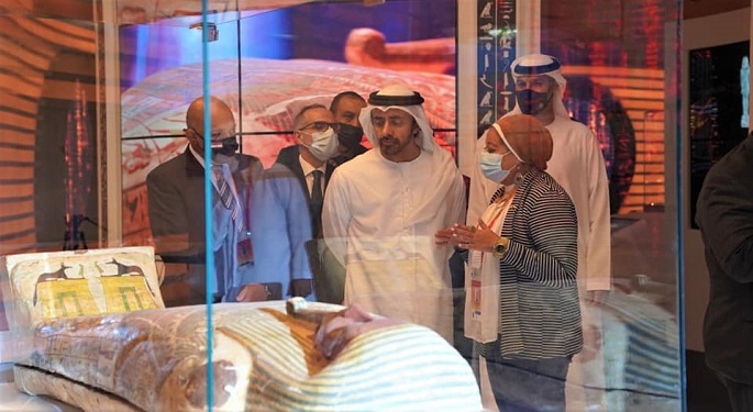 بالصور.. وزير الخارجية الإماراتي يزور الجناح المصري بمعرض إكسبو 2020 دبي