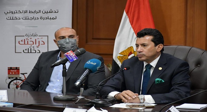 وزير الرياضة يشهد تدشين رابط التسجيل الخاص بمشروع “دراجتك دخلك”