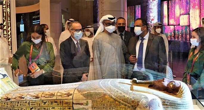 بالصور .. وزارة التجارة و الصناعة: ولي عهد أبو ظبي يزور الجناح المصري بمعرض إكسبو 2020 دبي