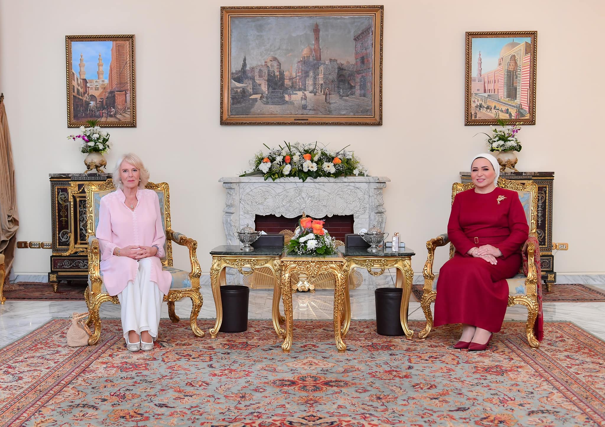 بالصور.. انتصار السيسي: لقائي مع دوقة كورنوال كان فرصة للحديث عن تمكين المرأة وتعزيز دورها