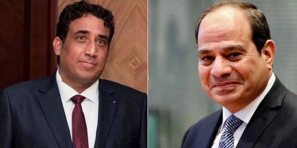 السيسي للمنفي : مصر تدعم جهود سحب المقاتلين الأجانب والمرتزقة من ليبيا