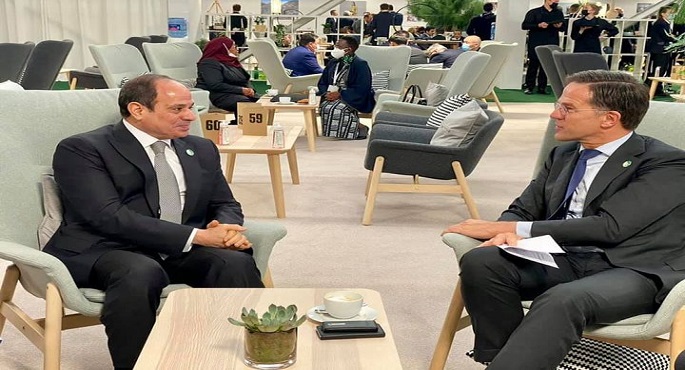 الرئيس السيسي يبحث مع رئيس وزراء هولندا في جلاسكو سبل دفع العلاقات فى مجالات عدة