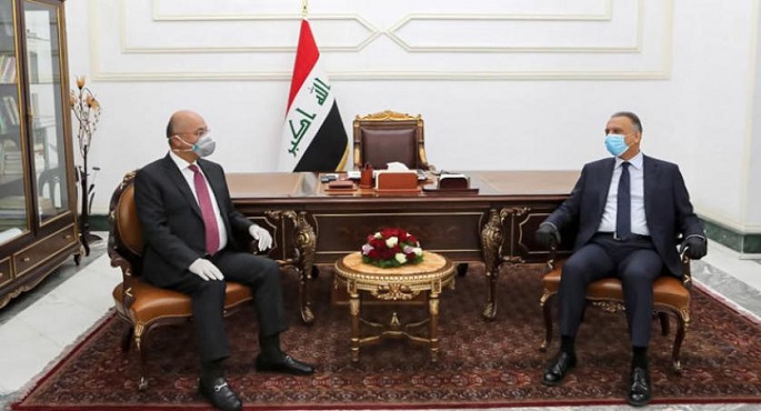 برهم صالح والكاظمي يؤكدان ضرورة تعزيز الأمن وحماية المسار الديمقراطي في العراق