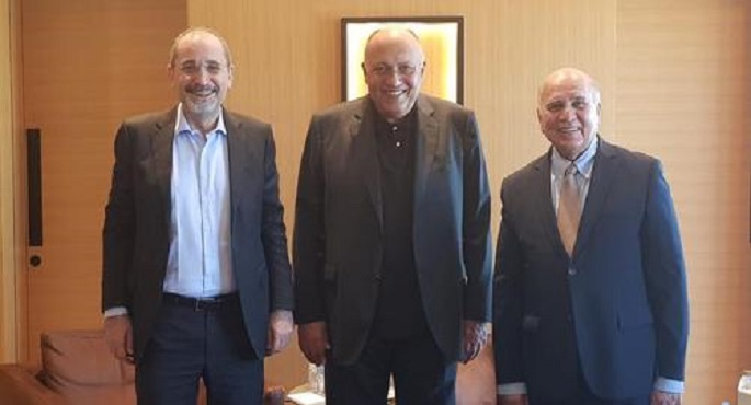 وزير الخارجية يبحث مع نظيريه الأردنى والعراقى تعزيز التعاون الثلاثى