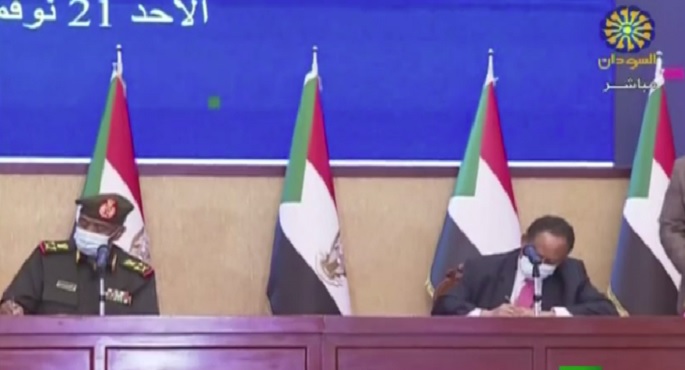 بالفيديو والصور.. حمدوك يعود لرئاسة الحكومة بموجب اتفاق سياسي مع البرهان
