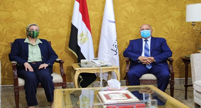 بالصور .. وزيرا النقل والبيئة يبحثان تدوير ومعالجة المخلفات الموجودة بأرض مدفن الطوب الرملي