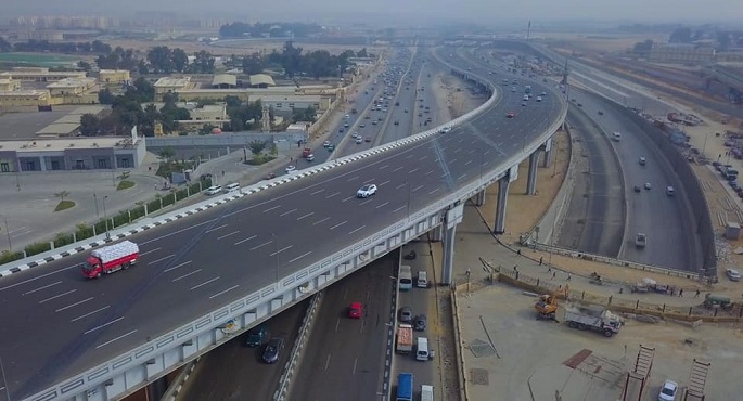 بالصور..وزير النقل يتفقد مشروع التطوير الشامل للطريق الدائري حول القاهرة الكبرى