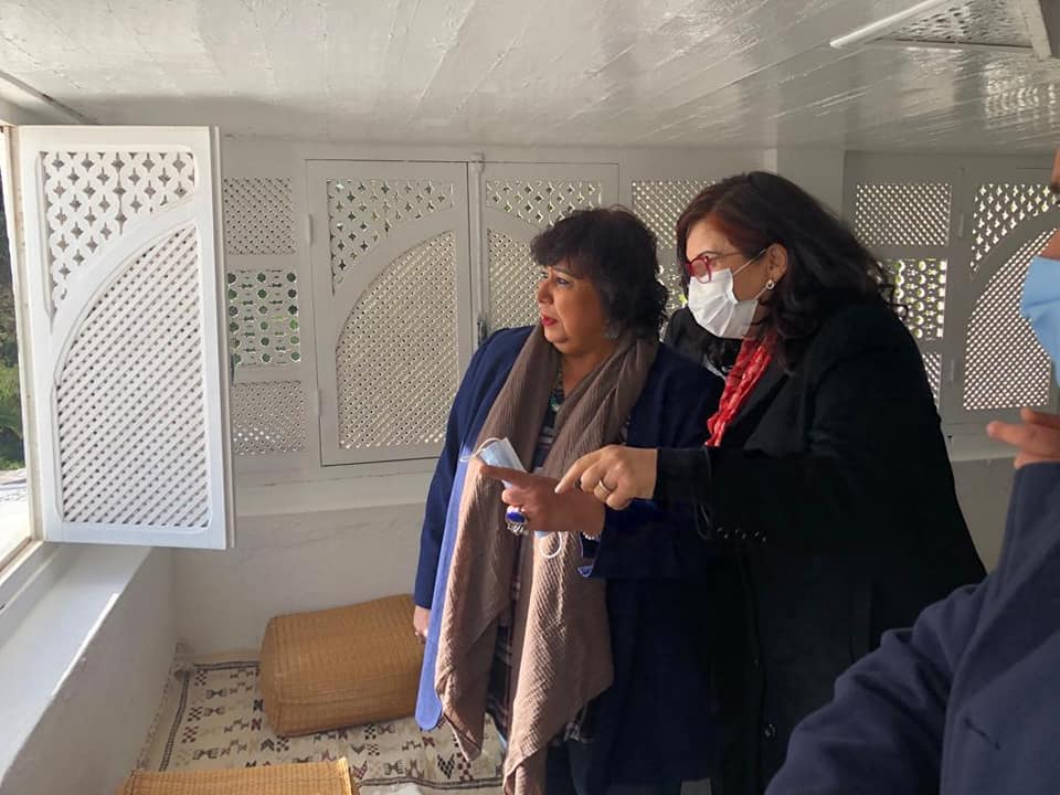 بالصور.. وزيرة الثقافة ونظيرتها التونسية تزوران المركز الثقافي الدولي بالحمامات