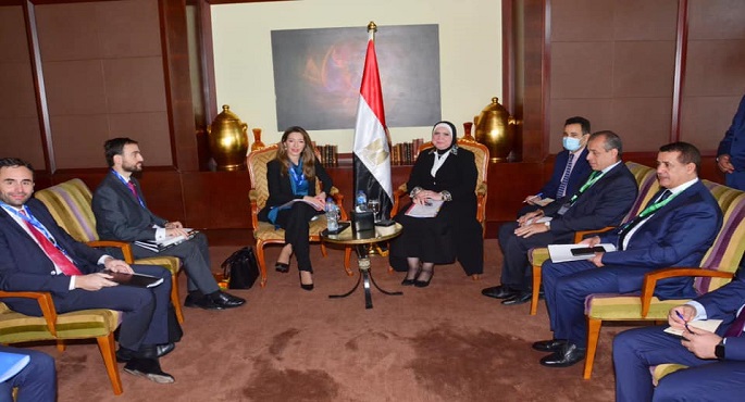 بالصور..جامع ونظيرتها الاسبانية تبحثان سبل تعزيز التعاون بين البلدين فى مجالات الاقتصاد والتجارة