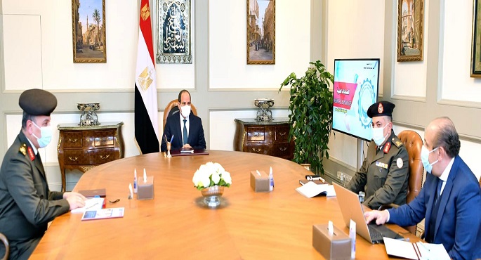 الرئيس السيسي يتابع مشروع إنشاء مصنع للضمادات الطبية عالية الجودة