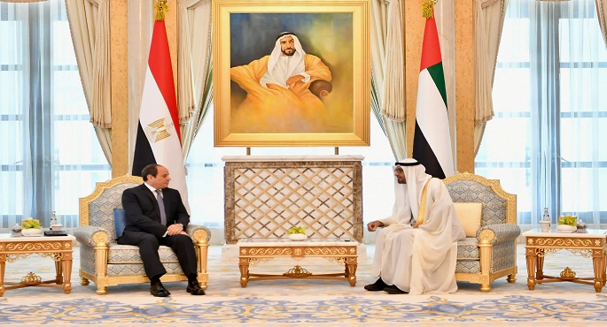 بالصور.. خلال لقائه الشيخ محمد بن زايد.. الرئيس السيسي يؤكد إدانة مصر لأي عمل إرهابي تقترفه ميليشيا الحوثي لاستهداف أمن واستقرار الإمارات