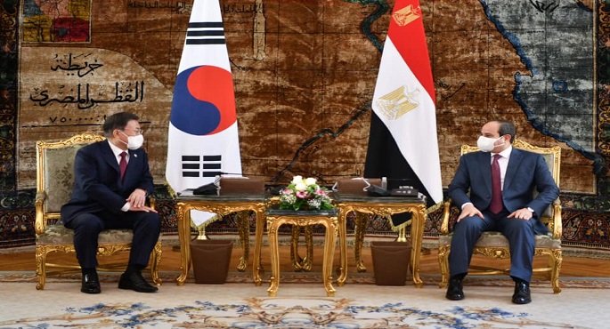 بالفيديو والصور.. خلال جلسة مباحثات.. السيسي يؤكد أهمية العمل على تفعيل الشراكة التعاونية الشاملة بين مصر وكوريا الجنوبية