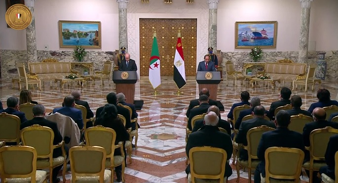 بالفيديو.. خلال مؤتمر صحفي مشترك مع الرئيس تبون.. السيسي: توافق مصري جزائري على تطوير التعاون الثنائي بما يحقق التنمية الشاملة في البلدين