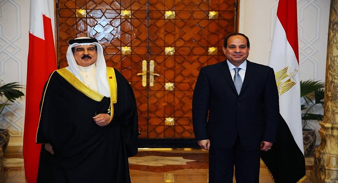 السيسي يتلقى اتصالا من ملك البحرين ويؤكد له: أمن الخليج جزء من الأمن المصري