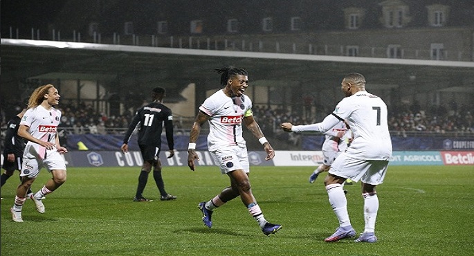 باريس سان جيرمان يفوز على فان 4-0 ويتأهل لدور الـ١٦ بكأس فرنسا