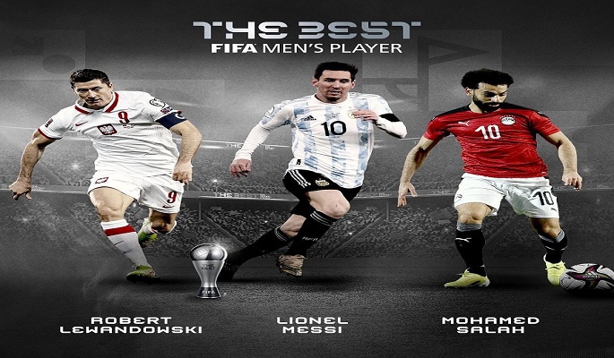 محمد صلاح ينافس ميسي وليفاندوفسكي على جائزة “The Best” الليلة