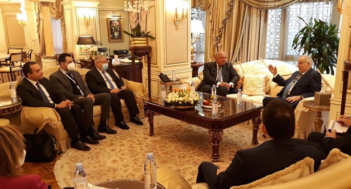 بالصور .. جلسة مباحثات مصرية لبنانية على هامش الاجتماع التشاوري لوزراء الخارجية العرب بالكويت