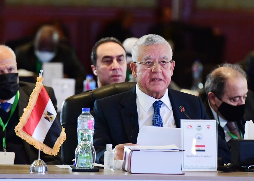 بالصور.. الجبالي يلقي كلمة البرلمان المصري  أمام المؤتمر الـ٣٢ للاتحاد البرلماني العربي