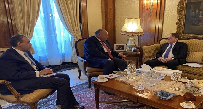 شكري يبحث مع مفوض الجوار الأوروبي تعميق الشراكة والتعاون بمجال المناخ