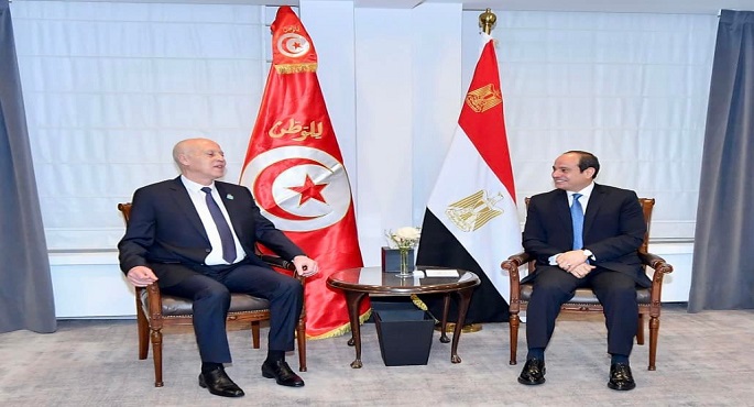 بالصور .. الرئيس السيسي يبحث مع نظيره التونسي في بروكسل تعزيز العلاقات الثنائية