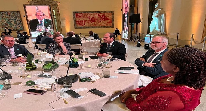 بالصور .. الرئيس السيسي يحضر حفل استقبال والعشاء الرسمي على شرف رؤساء الدول المشاركة في قمة أفريقيا أوروبا