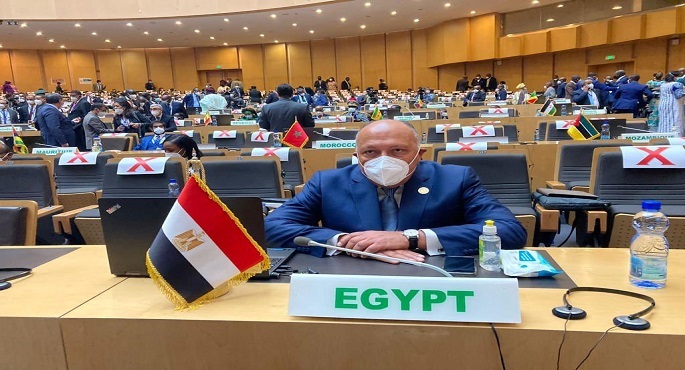 بالصور.. شكري يُمثل مصر في اجتماعات الدورة الـ35 لقمة الاتحاد الأفريقي بأديس أبابا