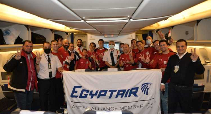 بالصور .. انطلاق الجسر الجوى لمصر للطيران إلى الكاميرون لمؤازرة المنتخب