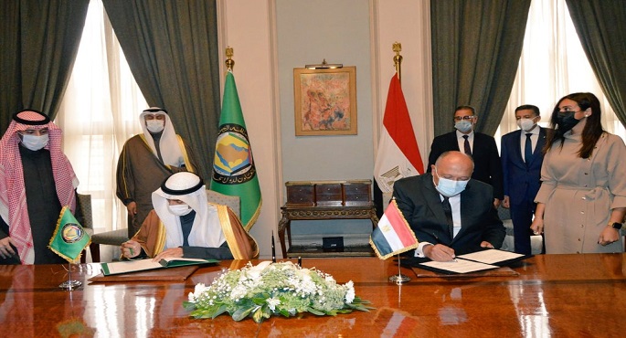 بالصور.. شكري يستقبل أمين عام مجلس التعاون الخليجي ويوقعان مذكرة تفاهم بشأن آلية التشاور السياسي