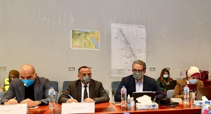 العناني يتابع الموقف التنفيذي لأخر مستجدات الأعمال بمشروع المتحف المصري الكبير