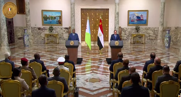 بالفيديو .. الرئيس السيسي: مصر وجيبوتي تجمعهما علاقات  استراتيجية ممتدة على الأصعدة كافة
