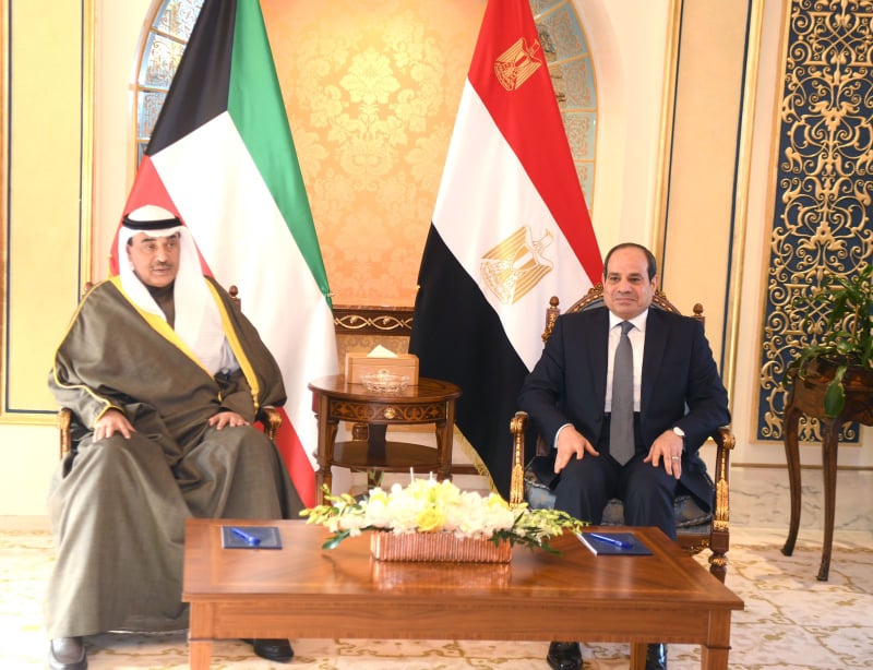 الرئيس السيسي يلتقي رئيس الوزراء الكويتي