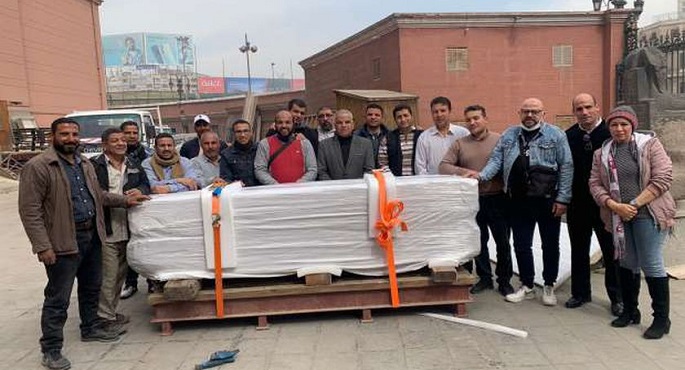 المتحف الكبير يستقبل 13 قطعة أثرية ضخمة من المتحف المصري بالتحرير