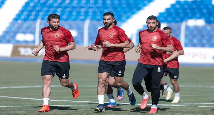 الأهلي يختتم تدريباته استعدادا للقاء الهلال بالسودان