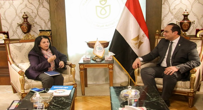 بالصور .. رئيس الرعاية الصحية يبحث مع ممثلة الصحة العالمية سبل دعم المنظمة لمنظومة التأمين الصحي الجديدة