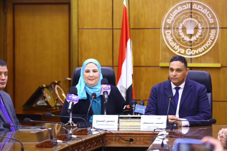 بالصور .. وزيرة التضامن من الدقهلية : مصر ترى نهضة تنموية كبرى