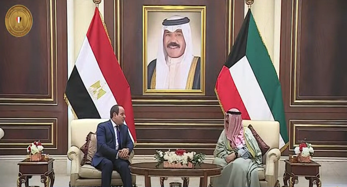 الرئيس السيسي يصل إلي دولة الكويت الشقيقة