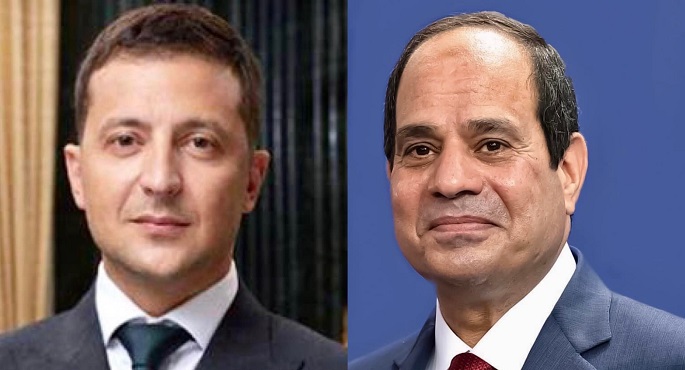 الرئيس السيسي يبحث هاتفيا مع الرئيس زيلينسكي آخر تطورات الأزمة الأوكرانية