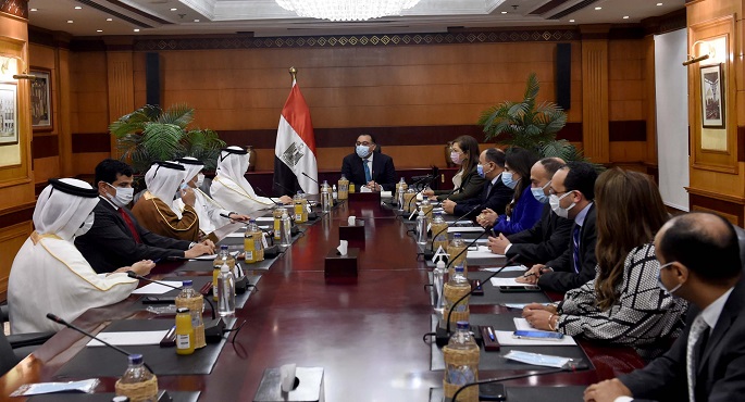 بالصور.. رئيس الوزراء يبحث مع وزيري الخارجية والمالية القطريين العلاقات الثنائية وتعزيز التعاون