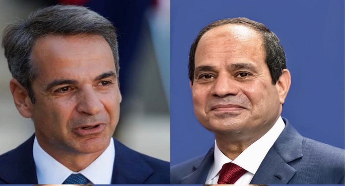 الرئيس السيسي يعقد اجتماعا موسعا عبر الفيديو كونفرانس مع رئيس وزراء اليونان