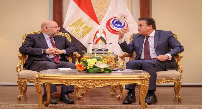 بالصور.. خالد عبد الغفار يستقبل نظيره اللبناني لبحث سبل الارتقاء بالقطاع الصحي في الدولة اللبنانية
