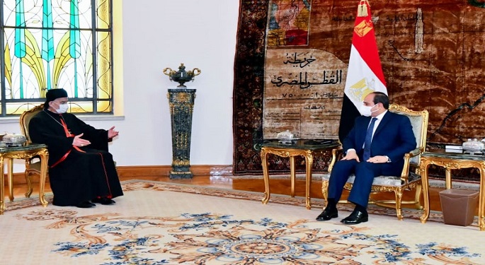 الرئيس السيسي يستقبل الكاردينال الراعي ويؤكد حرص مصر على سلامة لبنان واستقراره