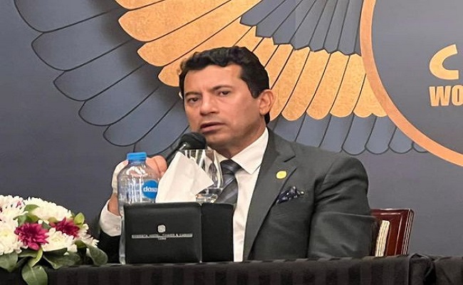 بالصور..وزير الرياضة يشهد مؤتمر الإعلان عن تفاصيل استضافة مصر لبطولة العالم للجمباز