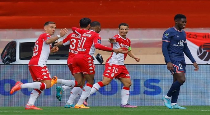 موناكو يعمق جراح سان جيرمان بثلاثية نظيفة في الدوري الفرنسي
