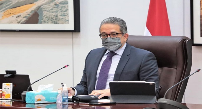وزير السياحة والآثار يستعرض آخر مستجدات أعمال اللجنة المصرية اليابانية بالمتحف المصري الكبير