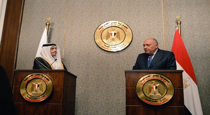 بالصور.. شكري: تشكيل لجنة مصرية قطرية للعمل على تعزيز العلاقات بين البلدين