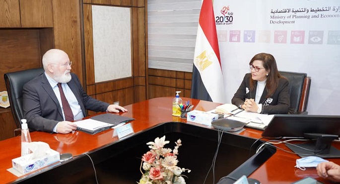 وزيرة التخطيط تبحث مع المفوضية الأوروبية سبل دعم التعاون