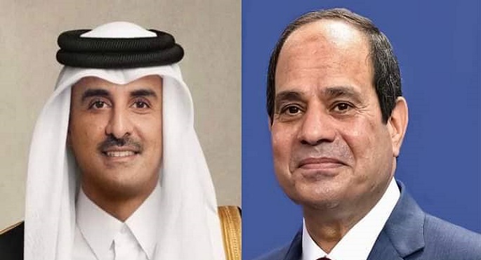 الرئيس السيسي يهنئ أمير قطر بعيد الفطر المبارك