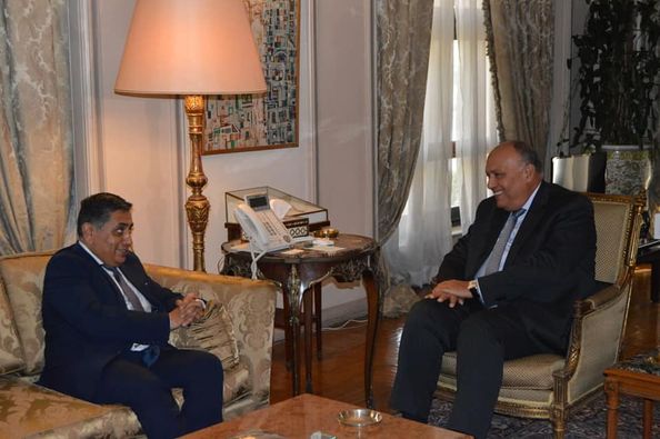 بالصور.. شكري يعقد مباحثات مع وزير الدولة البريطاني لشئون شمال إفريقيا وجنوب ووسط آسيا والكومنولث والأمم المتحدة
