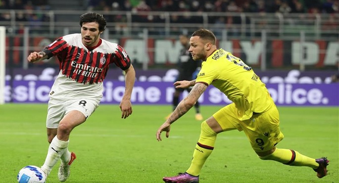 ميلان يتعادل سلبيا مع بولونيا بالدوري الإيطالي